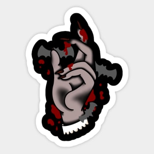 Vampire Hand Sticker